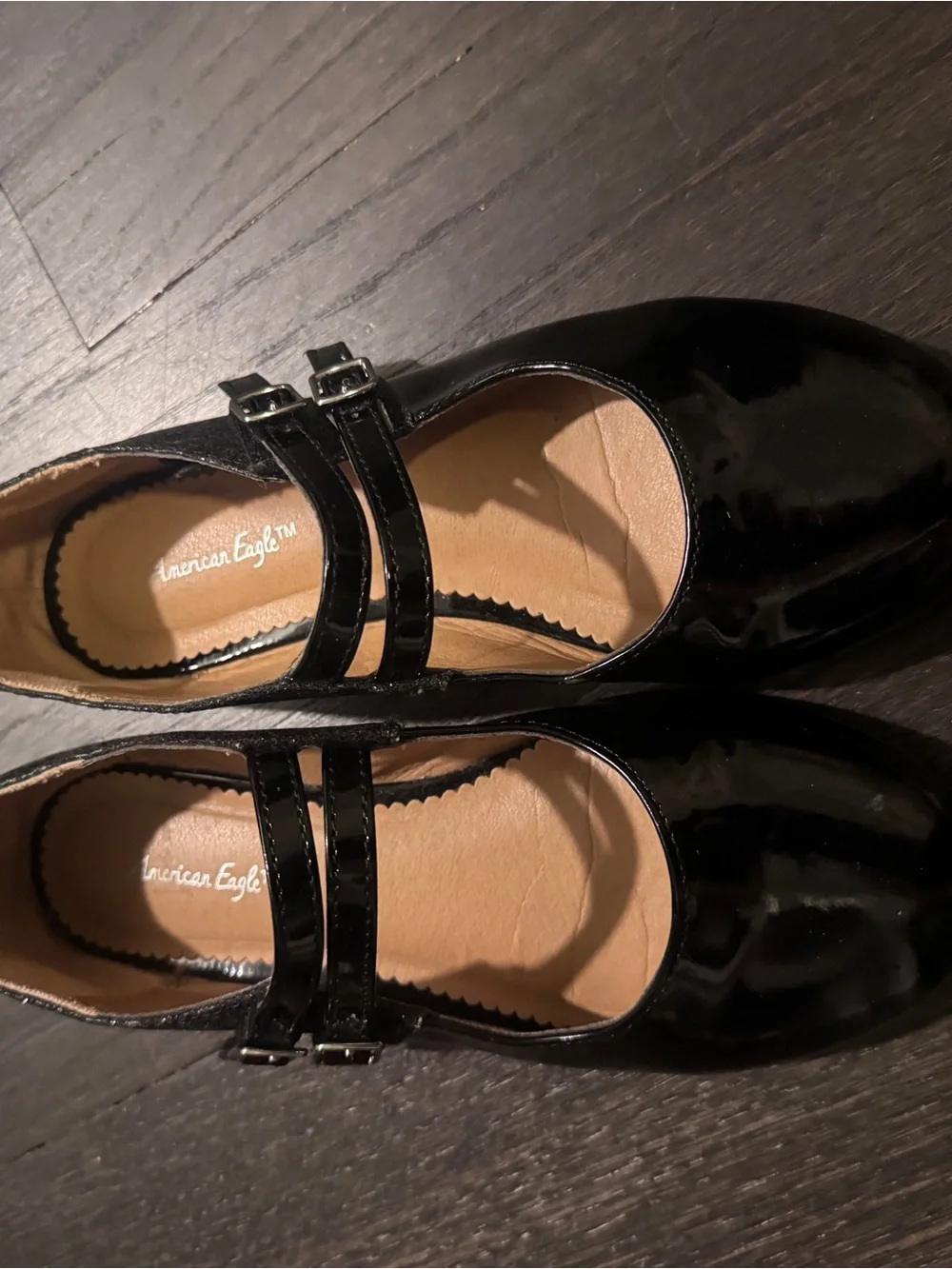 American Eagle By Payless Black Patent Mary Jane Dress Shoes